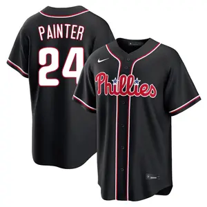 Andrew Painter Philadelphia Phillies Youth Replica Fashion Out Jersey - Black