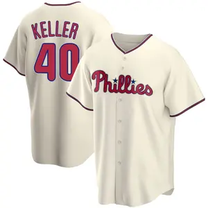 Brad Keller Philadelphia Phillies Youth Replica Alternate Jersey - Cream