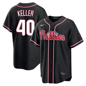 Brad Keller Philadelphia Phillies Youth Replica Fashion Out Jersey - Black