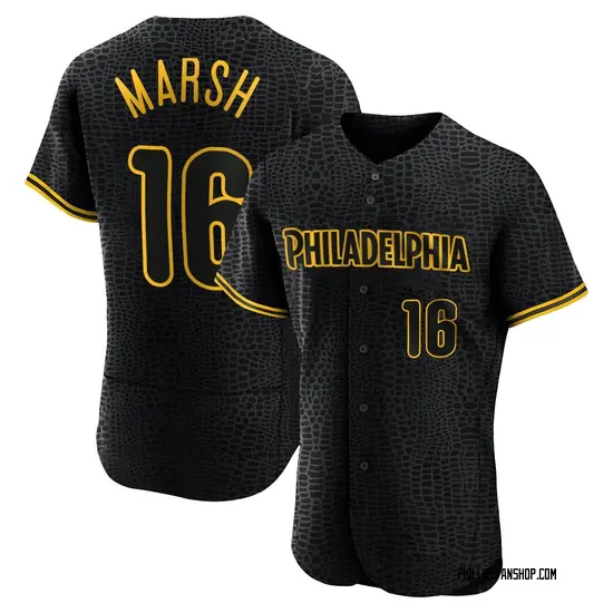 Brandon Marsh Philadelphia Phillies Authentic Snake Skin City Jersey - Black