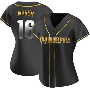 Brandon Marsh Philadelphia Phillies Women's Replica Alternate Jersey - Black Golden
