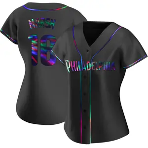 Brandon Marsh Philadelphia Phillies Women's Replica Alternate Jersey - Black Holographic