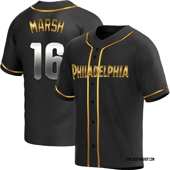 Brandon Marsh Philadelphia Phillies Youth Replica Alternate Jersey - Black Golden