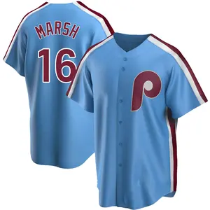 Brandon Marsh Philadelphia Phillies Youth Replica Road Cooperstown Collection Jersey - Light Blue