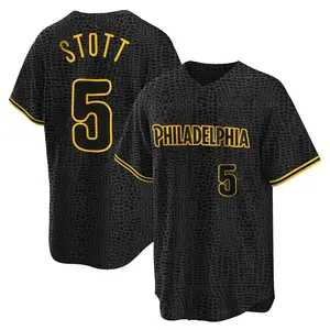 Bryson Stott Philadelphia Phillies Replica Snake Skin City Jersey - Black