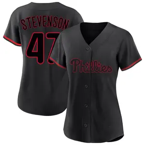 Cal Stevenson Philadelphia Phillies Women's Replica Fashion Jersey - Black