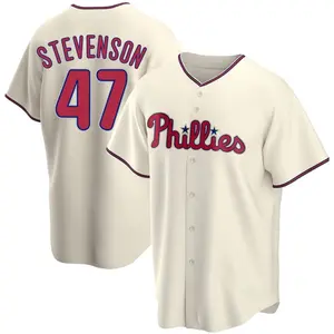 Cal Stevenson Philadelphia Phillies Youth Replica Alternate Jersey - Cream