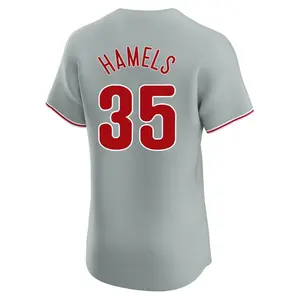 Cole Hamels Philadelphia Phillies Elite Road Jersey - Gray