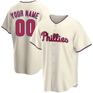 Custom Philadelphia Phillies Replica Alternate Jersey - Cream