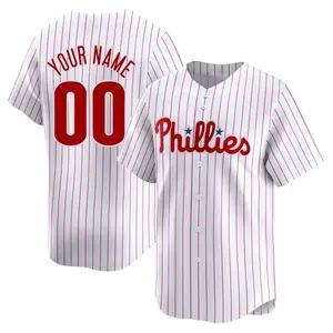 Custom Philadelphia Phillies Youth Limited Home Jersey - White