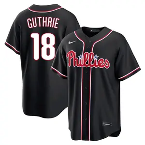 Dalton Guthrie Philadelphia Phillies Youth Replica Fashion Out Jersey - Black