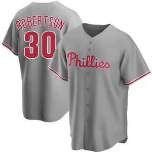 David Robertson Philadelphia Phillies Youth Replica Road Jersey - Gray
