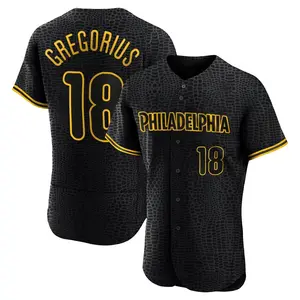 Didi Gregorius Philadelphia Phillies Authentic Snake Skin City Jersey - Black