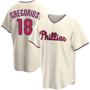 Didi Gregorius Philadelphia Phillies Youth Replica Alternate Jersey - Cream