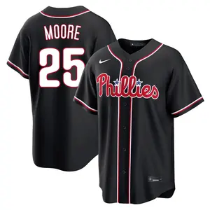 Dylan Moore Philadelphia Phillies Replica Fashion Out Jersey - Black