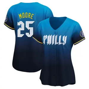 Dylan Moore Philadelphia Phillies Women's Limited 2024 City Connect Jersey - Blue