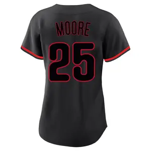 Dylan Moore Philadelphia Phillies Women's Replica Fashion Jersey - Black