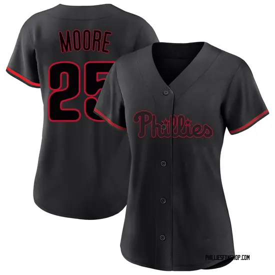 Dylan Moore Philadelphia Phillies Women's Replica Fashion Jersey - Black