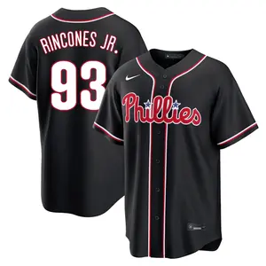 Gabriel Rincones Jr. Philadelphia Phillies Youth Replica Fashion Out Jersey - Black