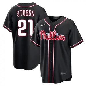 Garrett Stubbs Philadelphia Phillies Youth Replica Fashion Out Jersey - Black