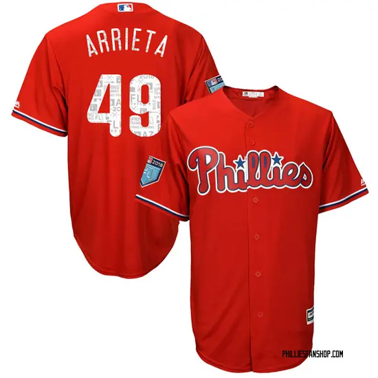 Jake Arrieta Philadelphia Phillies Authentic Cool Base 2018 Spring Training Majestic ...