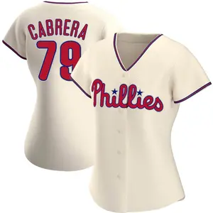 Jean Cabrera Philadelphia Phillies Women's Authentic Alternate Jersey - Cream