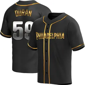 Jhoan Duran Philadelphia Phillies Replica Alternate Jersey - Black Golden