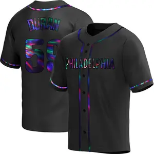 Jhoan Duran Philadelphia Phillies Replica Alternate Jersey - Black Holographic