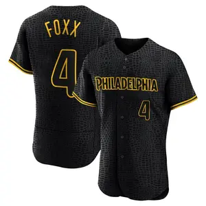 Jimmy Foxx Philadelphia Phillies Authentic Snake Skin City Jersey - Black