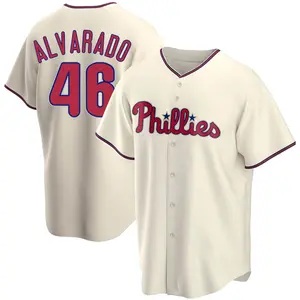 Jose Alvarado Philadelphia Phillies Replica Alternate Jersey - Cream