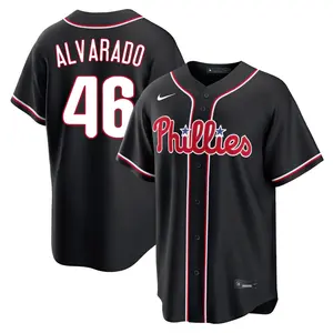 Jose Alvarado Philadelphia Phillies Replica Fashion Out Jersey - Black