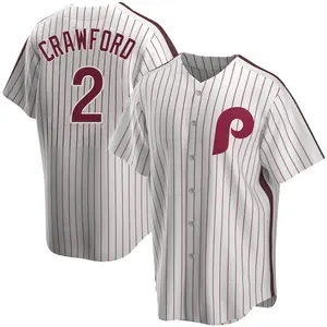 Justin Crawford Philadelphia Phillies Youth Replica Home Cooperstown Collection Jersey - White