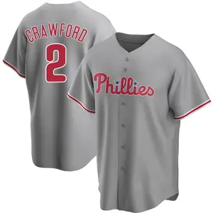 Justin Crawford Philadelphia Phillies Youth Replica Road Jersey - Gray