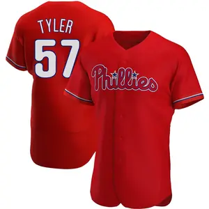 Kyle Tyler Philadelphia Phillies Authentic Alternate Jersey - Red