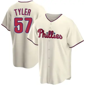 Kyle Tyler Philadelphia Phillies Youth Replica Alternate Jersey - Cream
