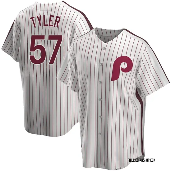 Kyle Tyler Philadelphia Phillies Youth Replica Home Cooperstown Collection Jersey - White