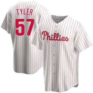 Kyle Tyler Philadelphia Phillies Youth Replica Home Jersey - White