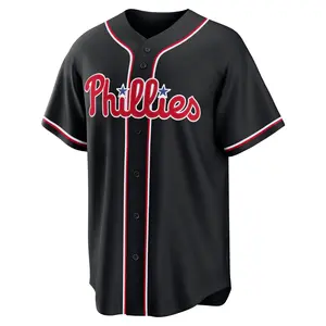 Larry Andersen Philadelphia Phillies Replica Fashion Out Jersey - Black