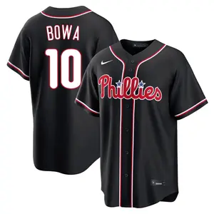 Larry Bowa Philadelphia Phillies Youth Replica Fashion Out Jersey - Black