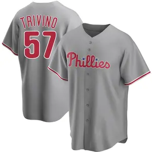 Lou Trivino Philadelphia Phillies Youth Replica Road Jersey - Gray