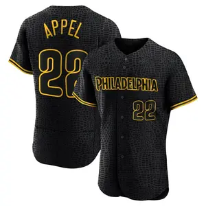 Mark Appel Philadelphia Phillies Authentic Snake Skin City Jersey - Black