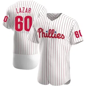 Max Lazar Philadelphia Phillies Authentic Home Jersey - White