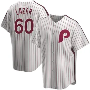 Max Lazar Philadelphia Phillies Replica Home Cooperstown Collection Jersey - White