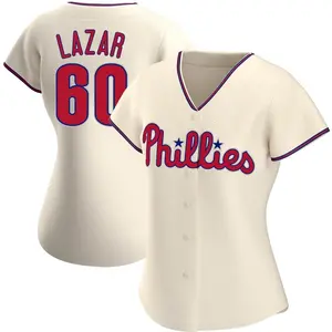 Max Lazar Philadelphia Phillies Women's Authentic Alternate Jersey - Cream