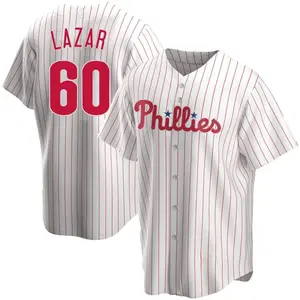 Max Lazar Philadelphia Phillies Youth Replica Home Jersey - White