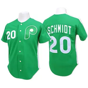 Mike Schmidt Philadelphia Phillies Authentic Throwback Mitchell and Ness Jersey - Green
