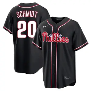 Mike Schmidt Philadelphia Phillies Youth Replica Fashion Out Jersey - Black
