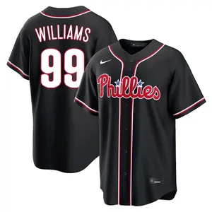 Mitch Williams Philadelphia Phillies Replica Fashion Out Jersey - Black
