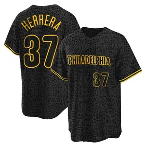 Odubel Herrera Philadelphia Phillies Replica Snake Skin City Jersey - Black