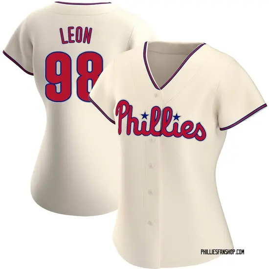 Pedro Leon Philadelphia Phillies Women's Authentic Alternate Jersey - Cream
